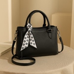 Solid Structured Handbag with Adjustable and Detachable Sling Strap for Women