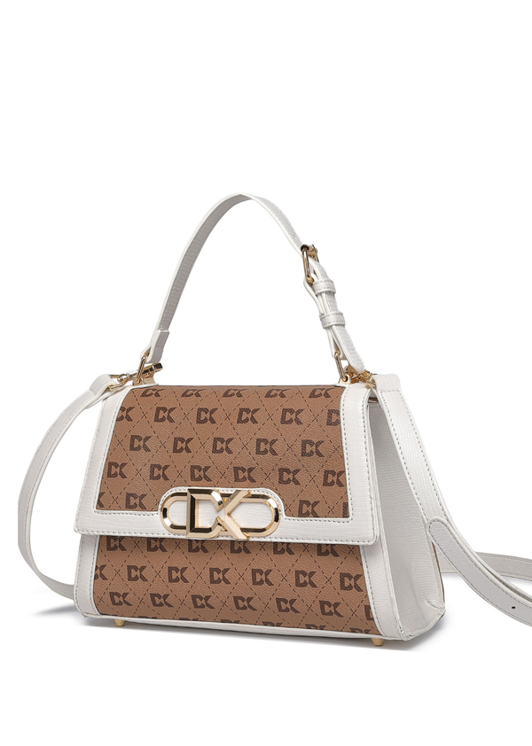 Infinity White Satchel Handbag