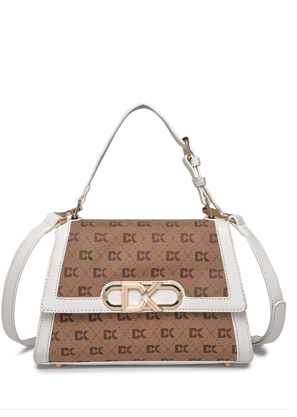 Infinity White Satchel Handbag