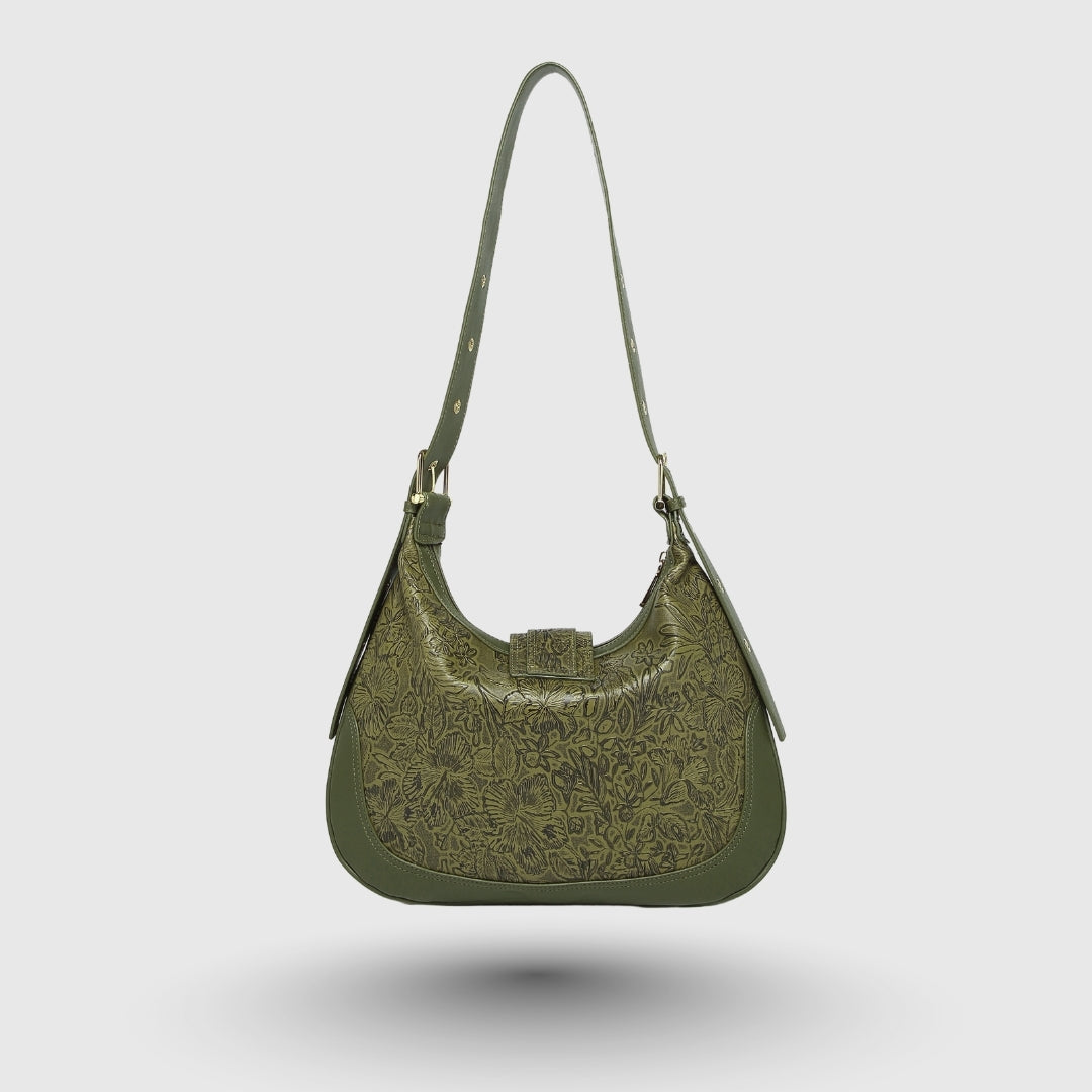 JENNY Green Classic Handbag