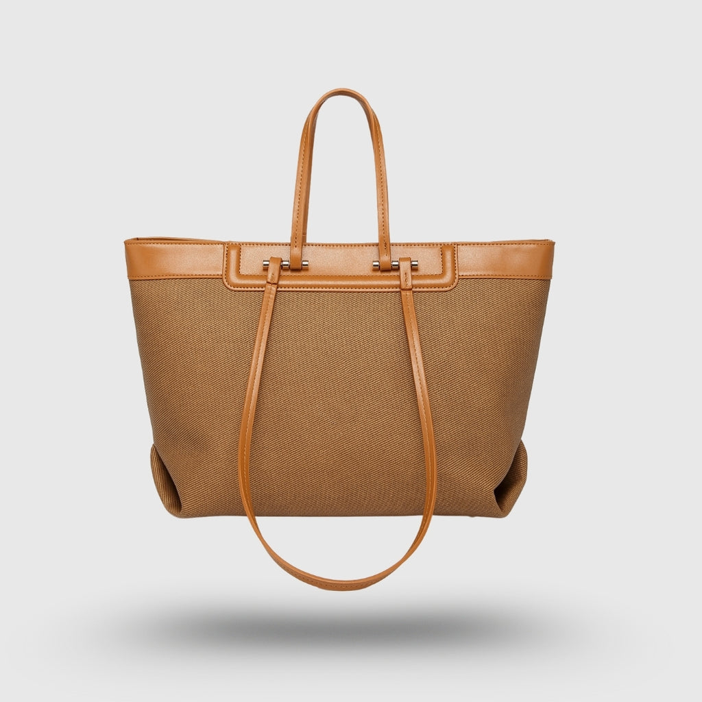 HAZEL KHAKI CLASSIC TOTE BAG