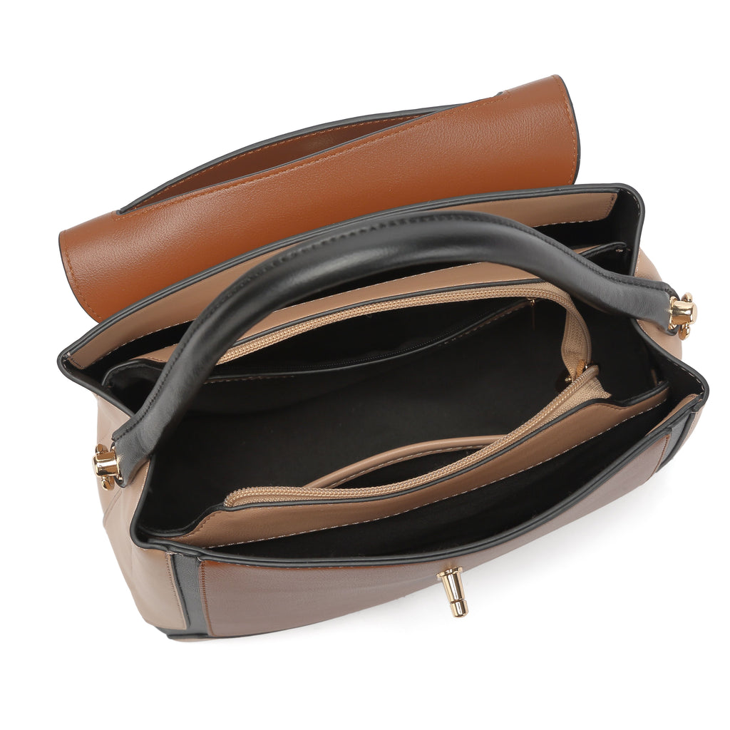 JUNO Brown Classic Handbag