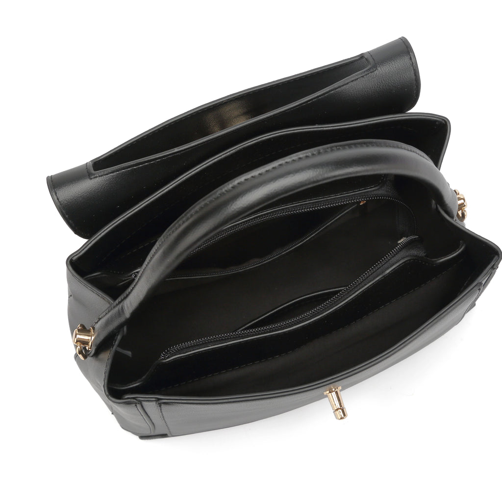JUNO Black Classic Handbag