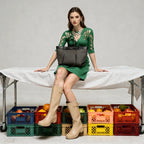 Black Classic Hazel large Tote Bag with Laptop Compartment - Diana Korr