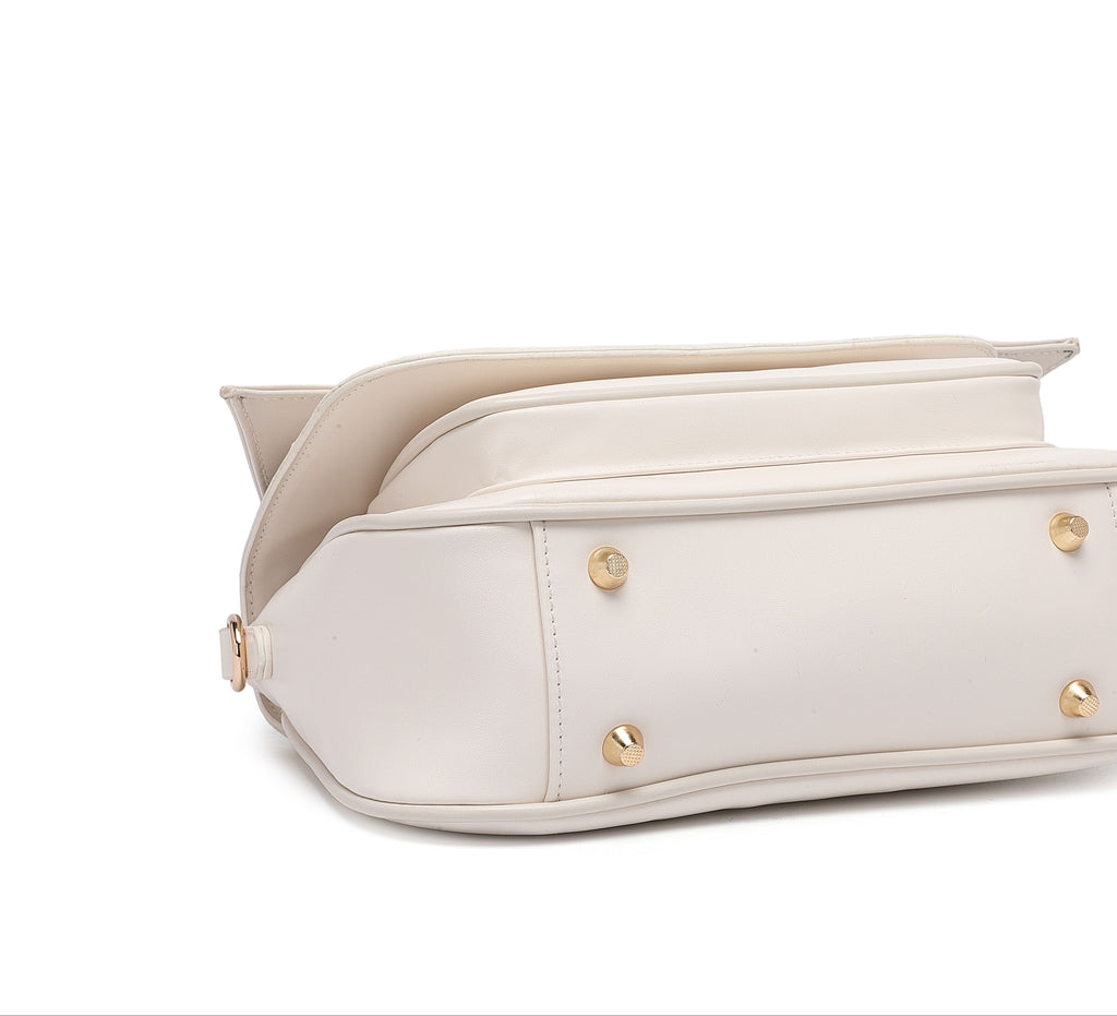 EMPORIO Women's White Satchel Hand Bag