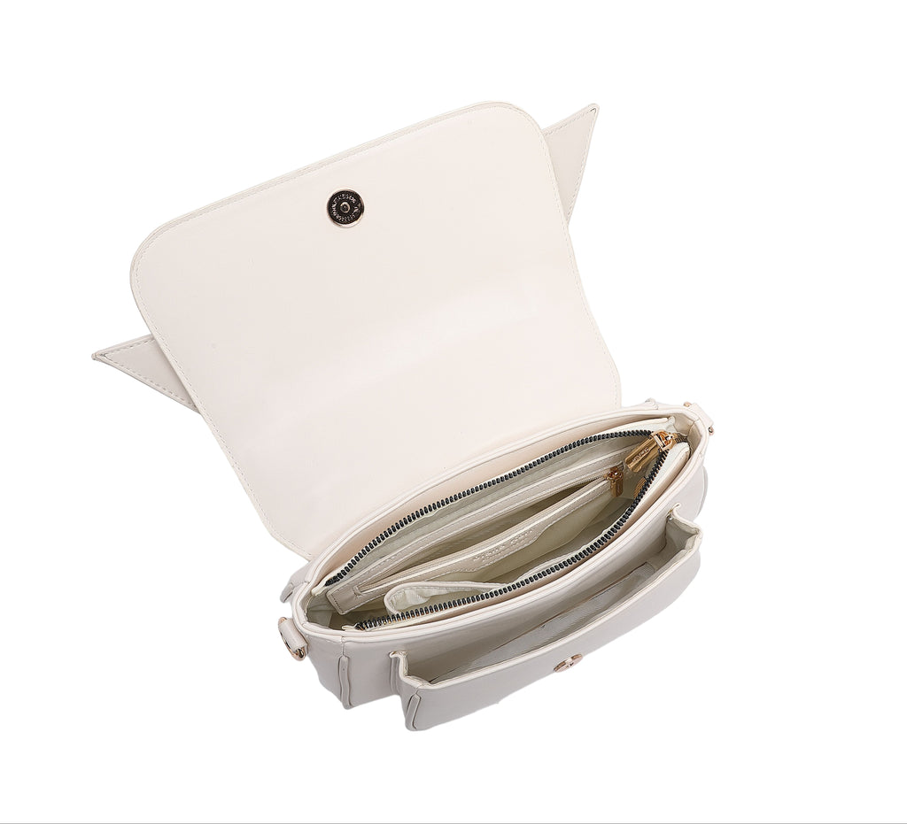 EMPORIO Women's White Satchel Hand Bag