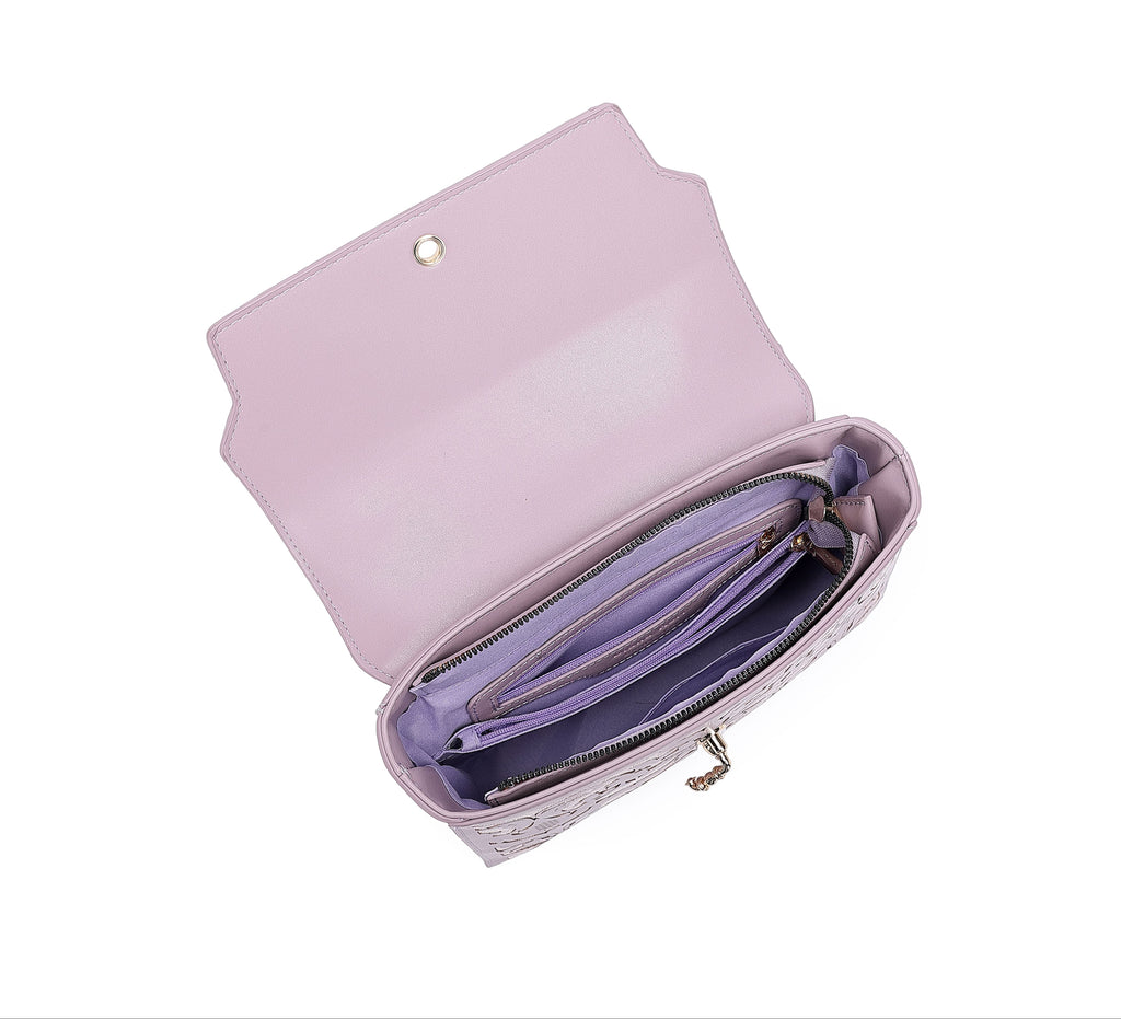 EMPORIO MESSENGER Purple Colour Handbag