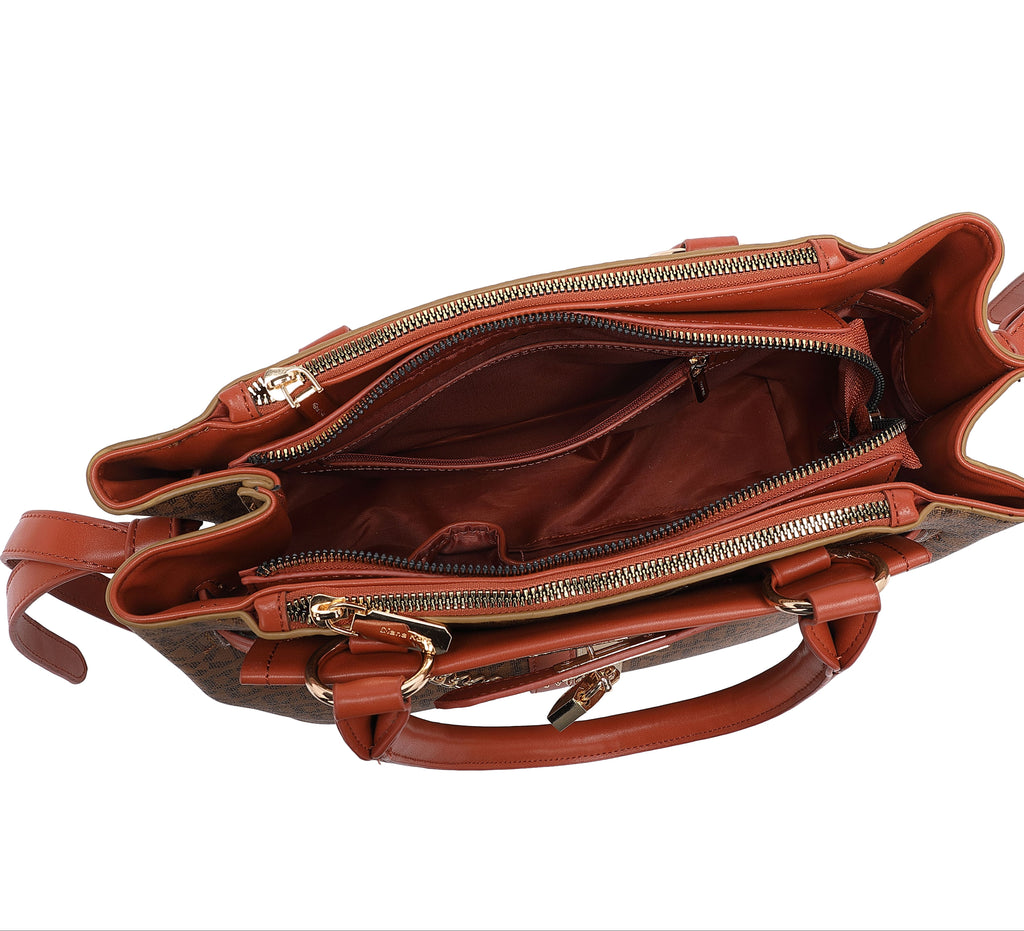 EMPORIO Stylish Women's Brown Tote Hand Bag
