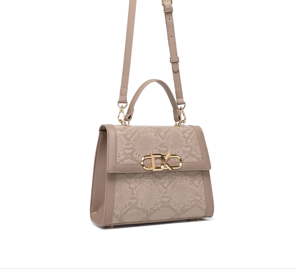 EMPORIO Khaki Satchel Bag with Shoulder Strap
