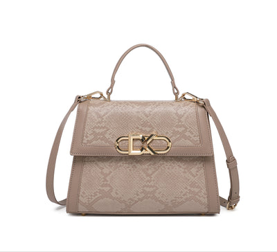 EMPORIO Khaki Satchel Bag with Shoulder Strap