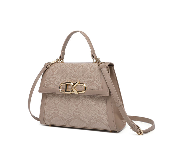 EMPORIO Khaki Satchel Bag with Shoulder Strap