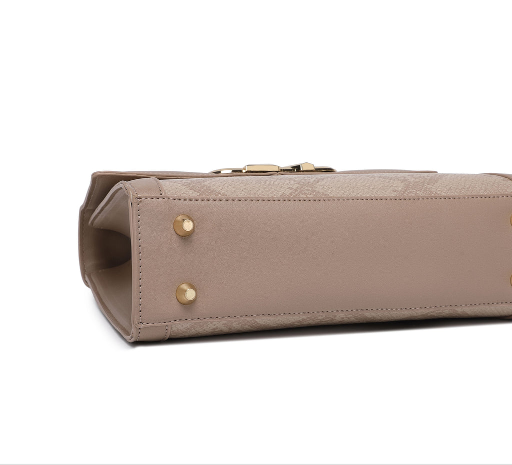 EMPORIO Khaki Satchel Bag with Shoulder Strap