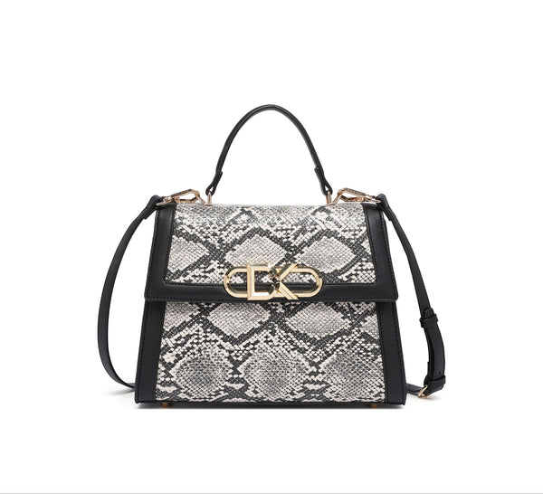 EMPORIO Black Satchel Bag with Shoulder Strap
