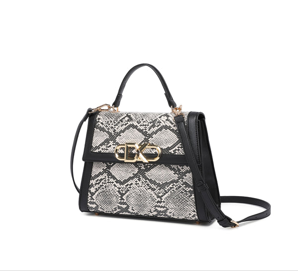 EMPORIO Black Satchel Bag with Shoulder Strap