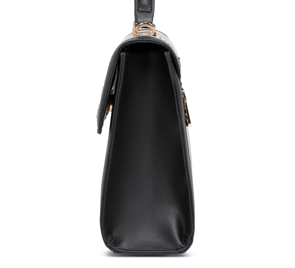 EMPORIO Black Satchel Bag with Shoulder Strap