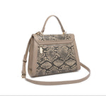 EMPORIO Dark Khaki Satchel Bag with Shoulder Strap