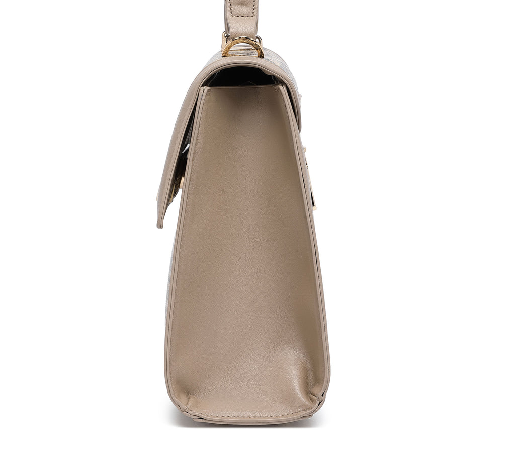 EMPORIO Dark Khaki Satchel Bag with Shoulder Strap