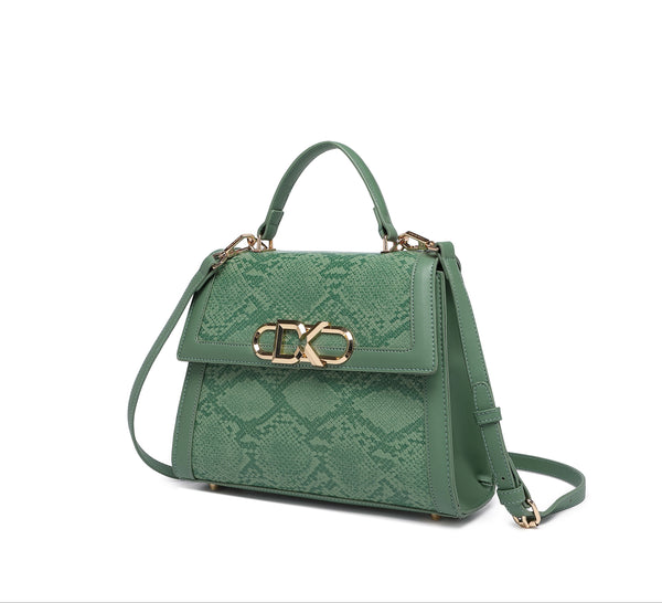 EMPORIO Green Satchel Bag with Shoulder Strap