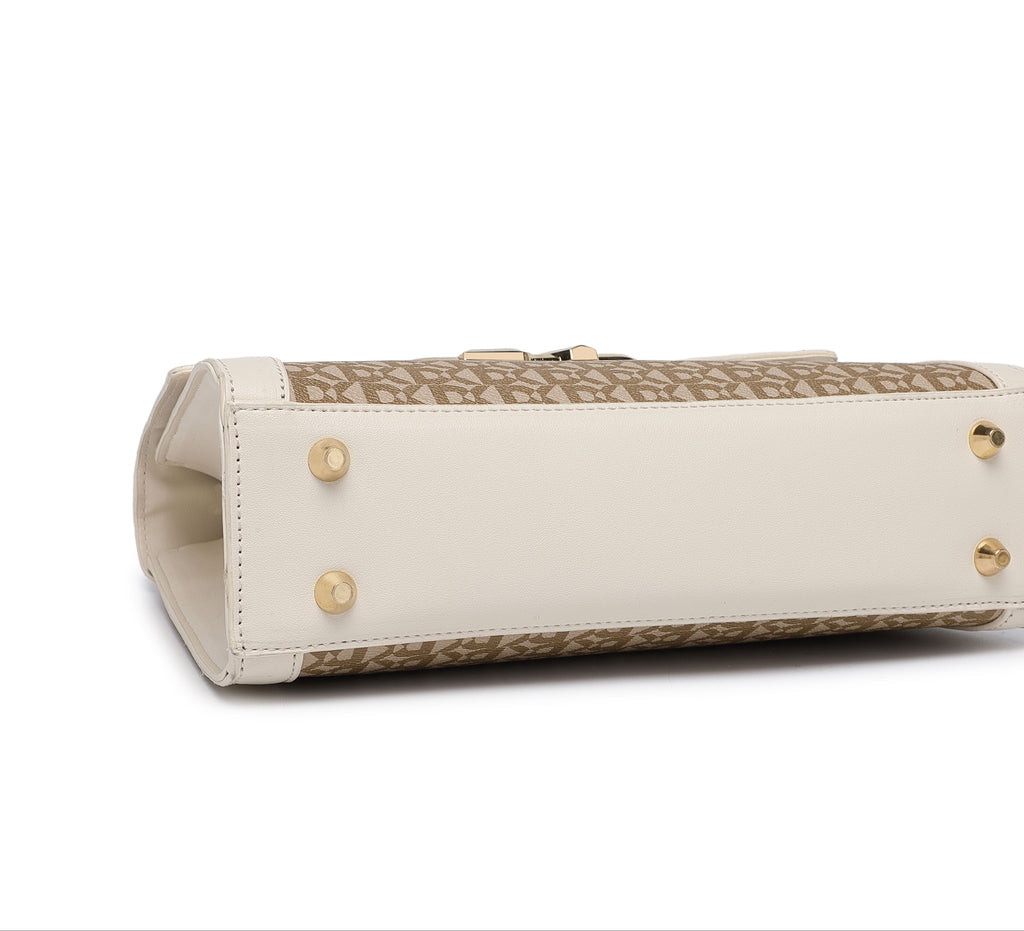 EMPORIO White Satchel Bag with Shoulder Strap