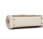 EMPORIO White Satchel Bag with Shoulder Strap