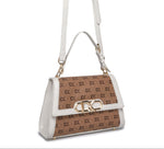 Infinity White Satchel Handbag