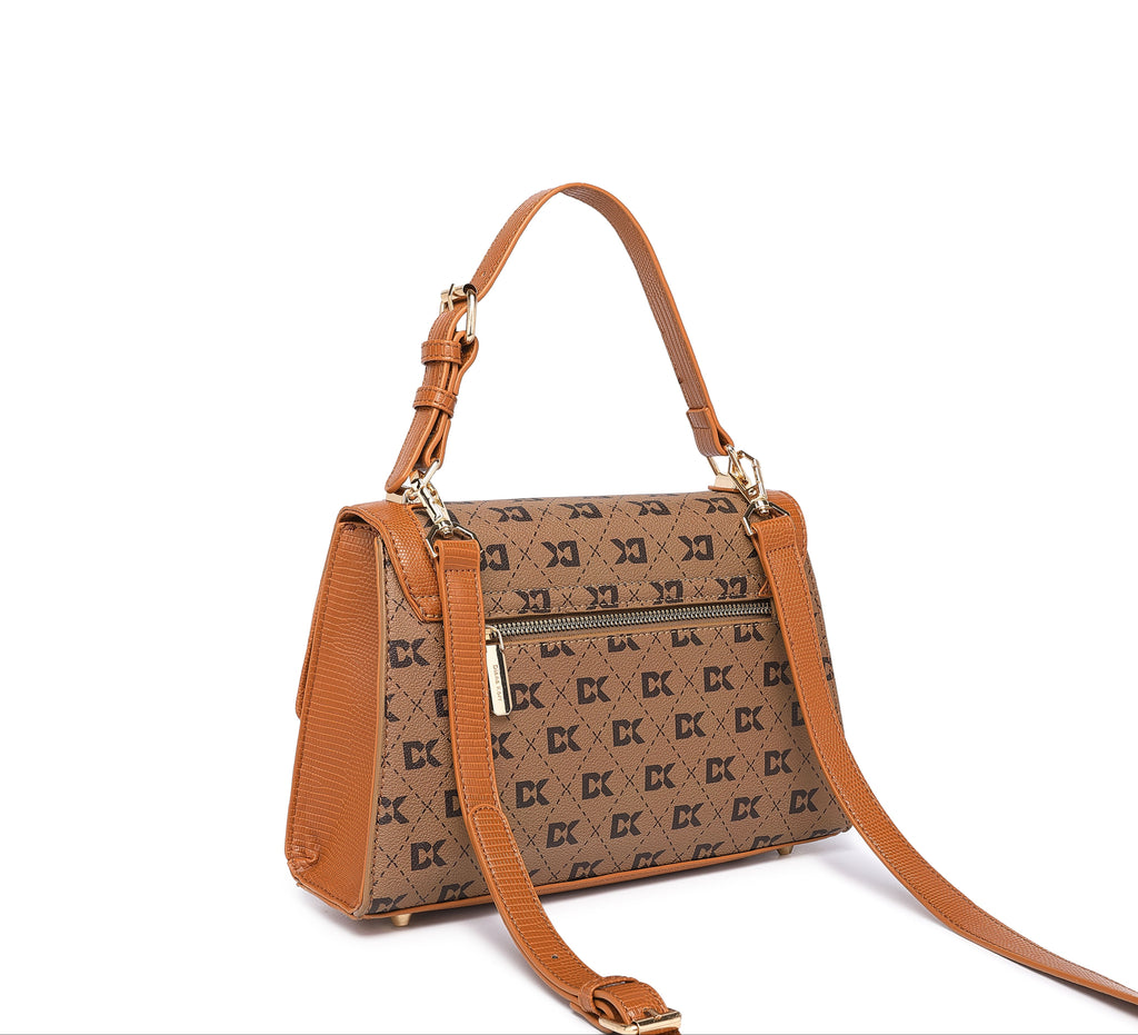Infinity TAN Satchel Handbag
