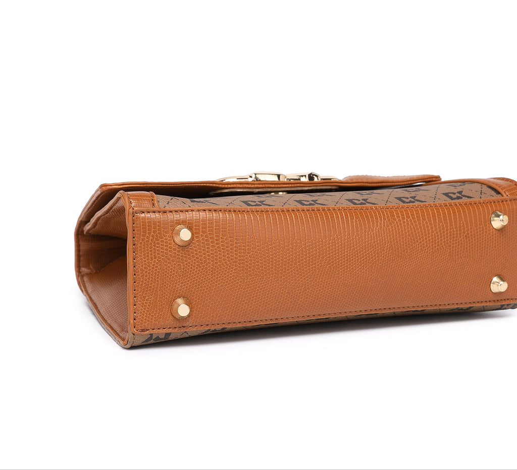 Infinity TAN Satchel Handbag