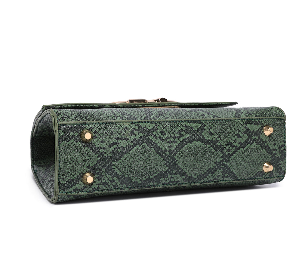 Infinity Green Satchel bag