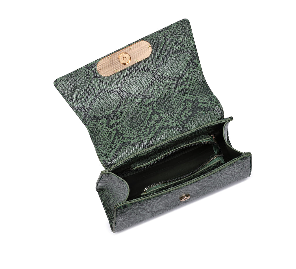Infinity Green Satchel bag