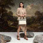 White and Black Emporio Office Tote Bag