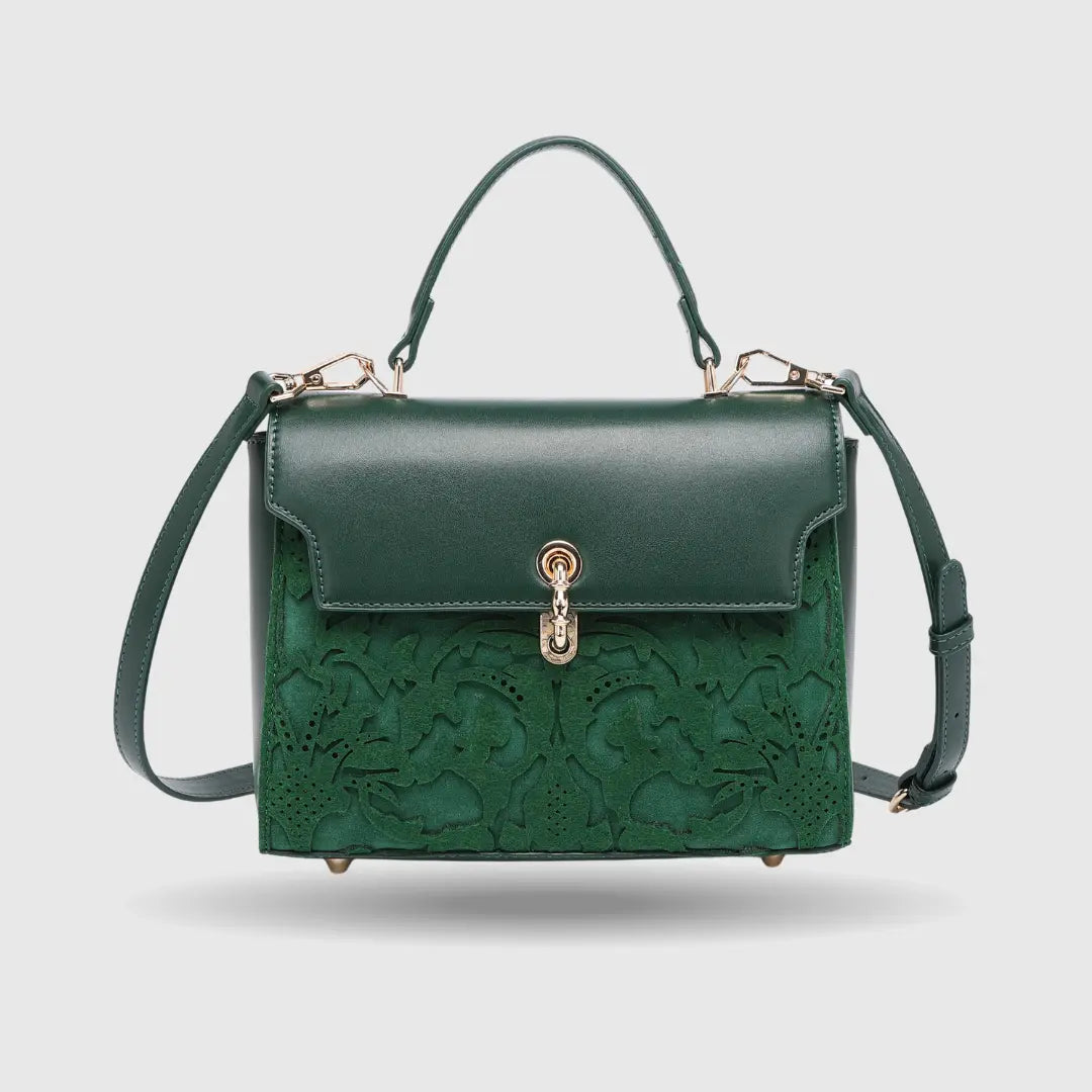 EMPORIO EMBOSSED MESSENGER HANDBAG