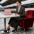 EMPORIO EMBOSSED MESSENGER HANDBAG