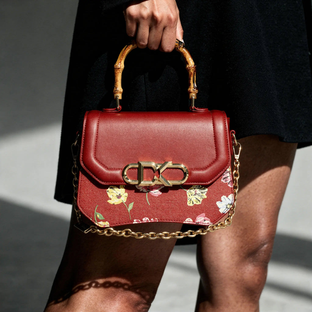 INFINITY FLORAL SATCHEL BAG