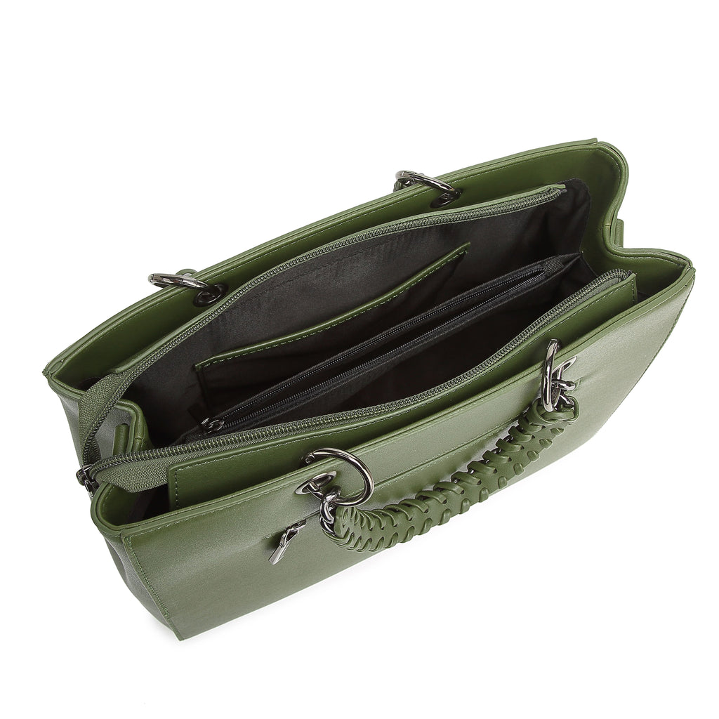 INFINITY CAMEO Women Dark Green Handbag