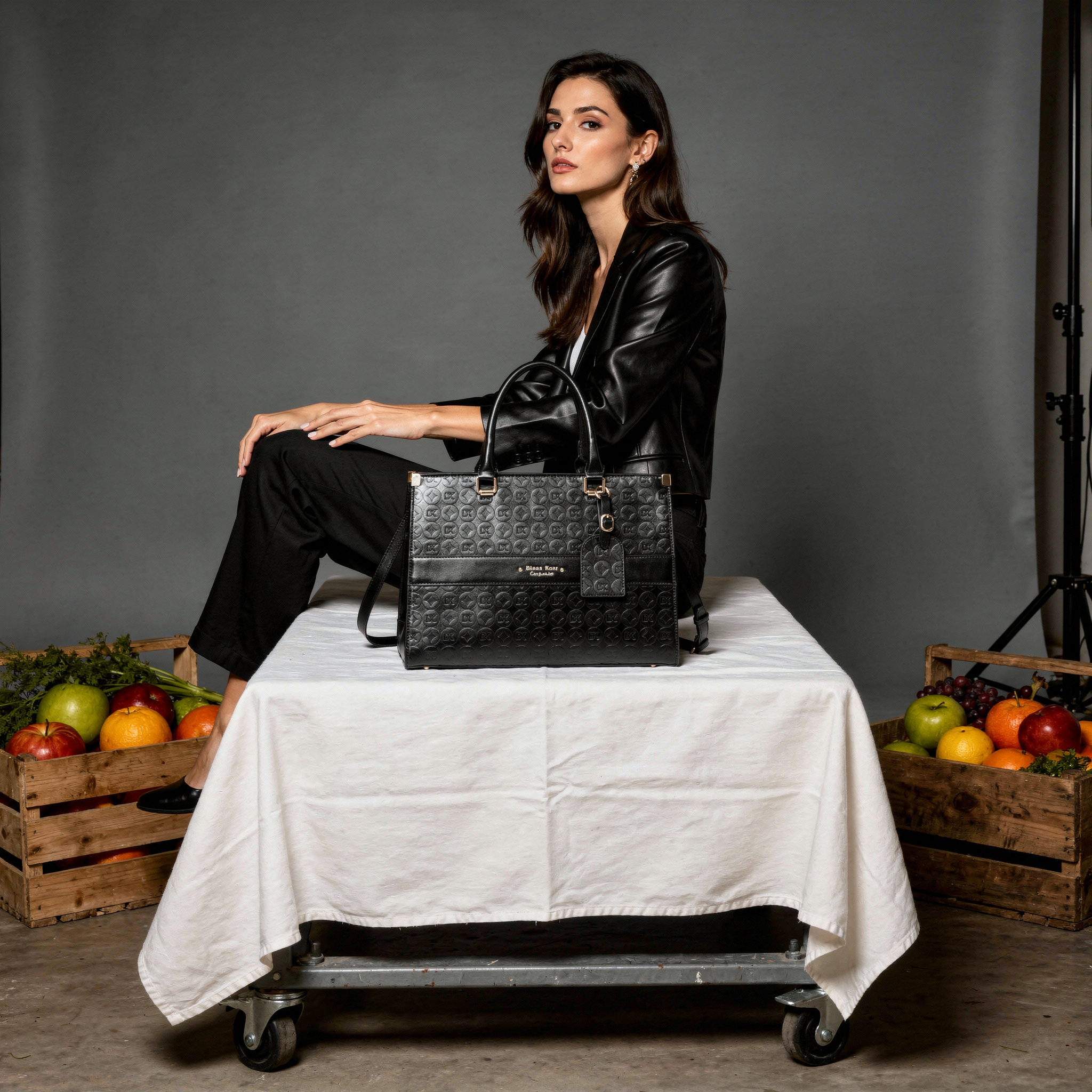 EMPORIO BLACK TOTE BAG - Diana Korr 