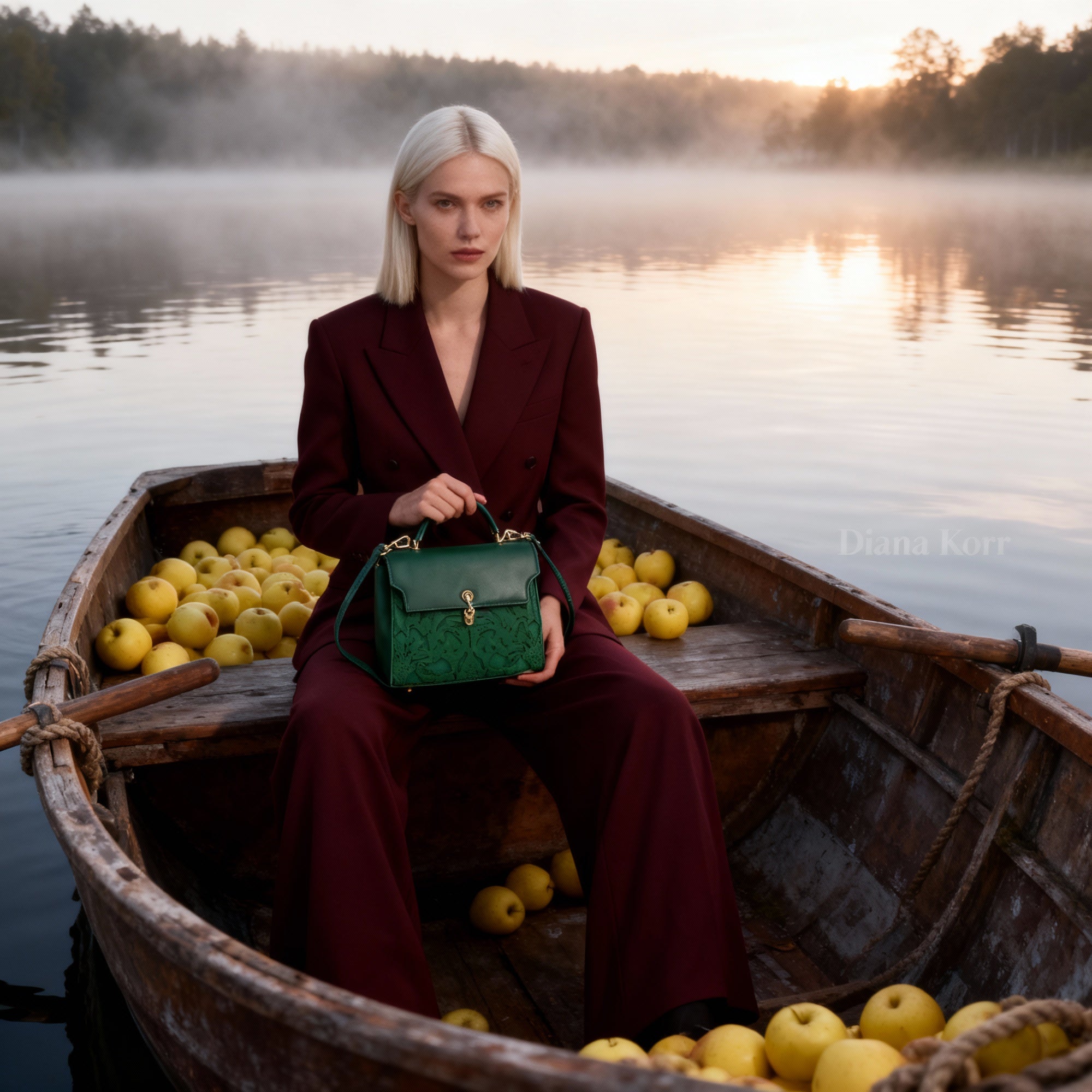 EMPORIO EMBOSSED MESSENGER HANDBAG - Diana Korr 