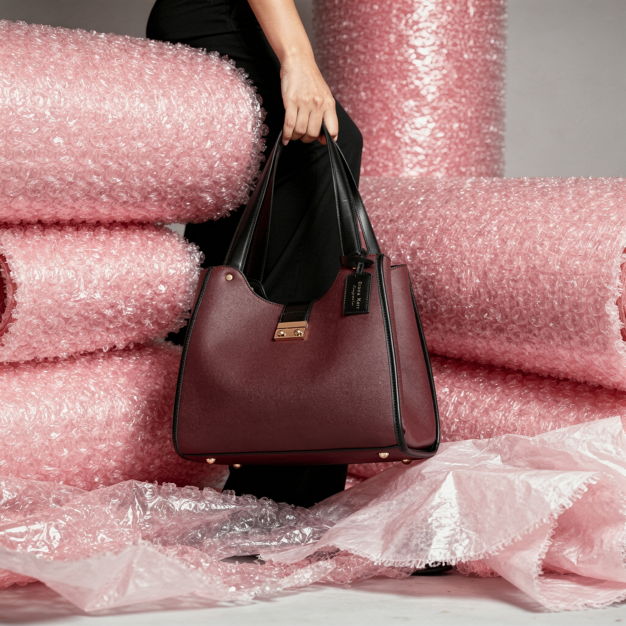 DENICE MAROON EMPORIO TOTE BAG - Diana Korr 