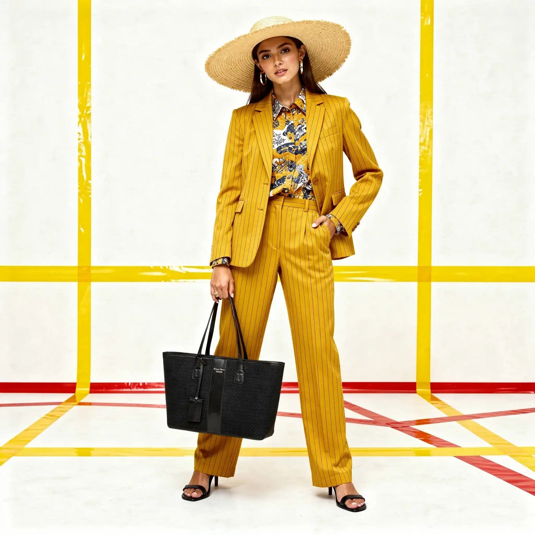 PEARL BLACK CLASSIC TOTE BAG - Diana Korr 